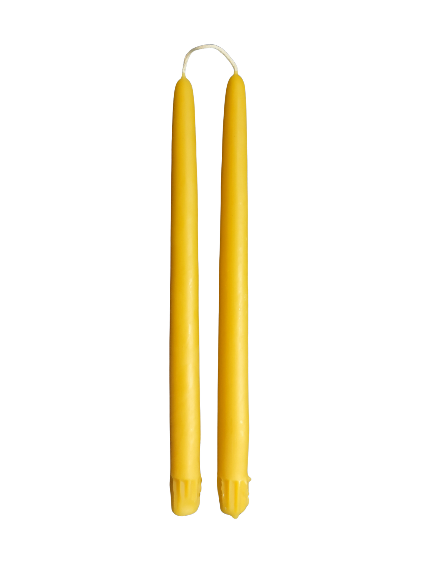 Hand Dipped Pure Beeswax Candles, 12 inch, one pair